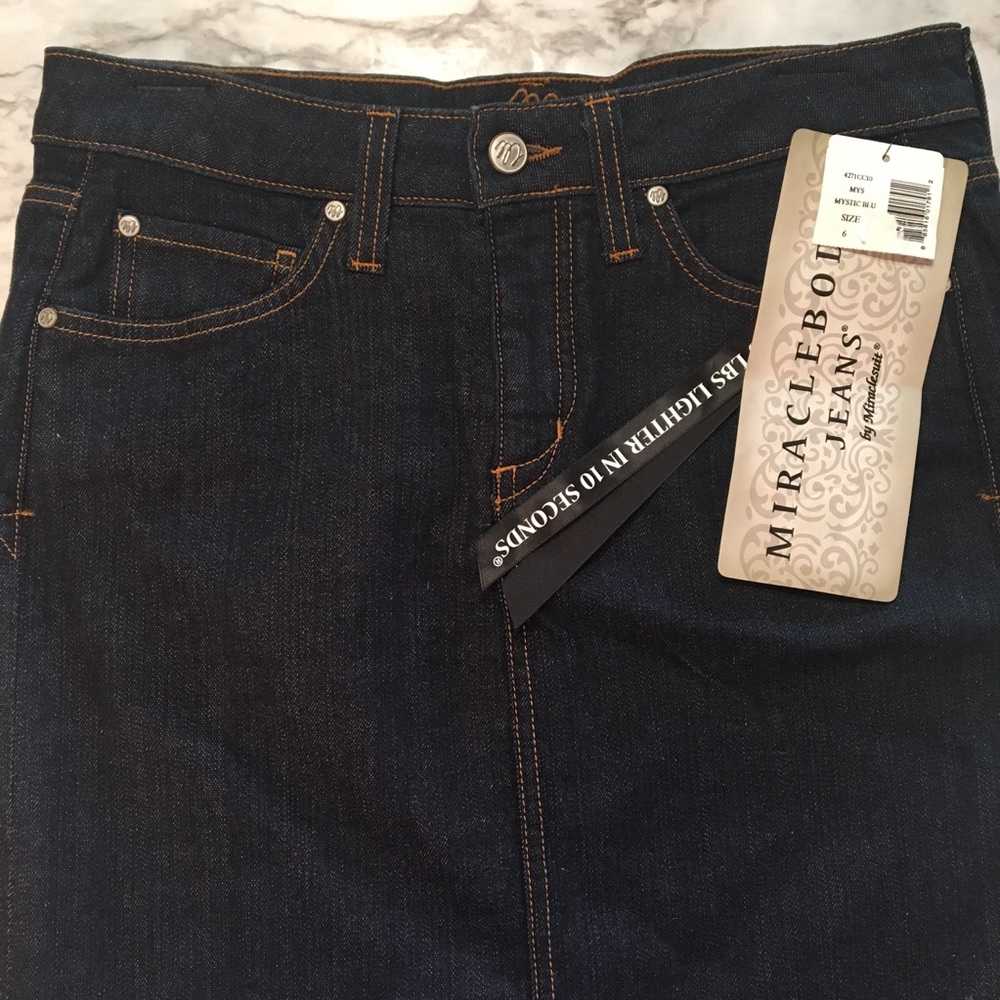 Miraclebody Denim Skirt Size 6 NWT